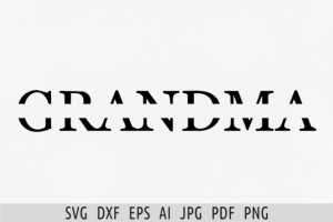 Alternative view of Grandma Svg Mothers Day Split Monogram