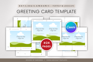 Greeting Card Mockup Canva Template