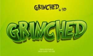 Grinch Font in 3D, Christmas Alphabet