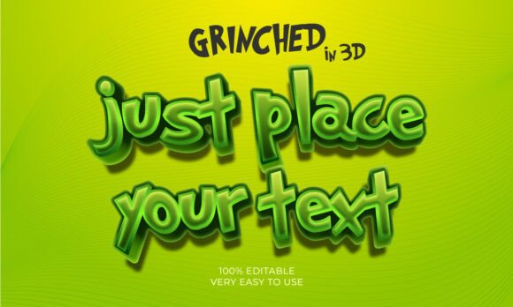 Grinch Font in 3D, Christmas Alphabet - Image 2