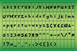 Alternative view of Grinches Font
