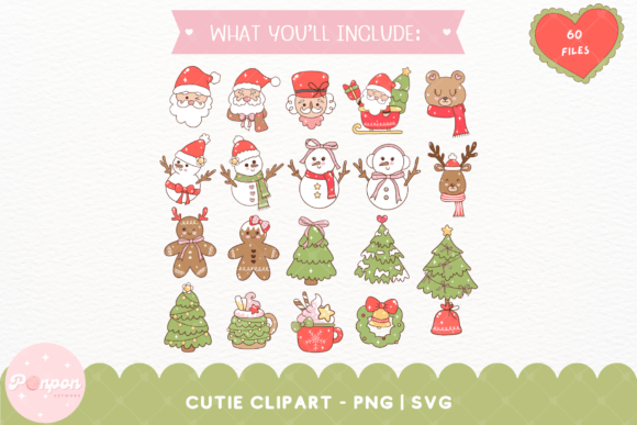 Groovy Christmas Clipart - Image 2