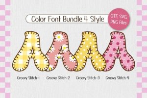 Alternative view of Groovy Stitch Font