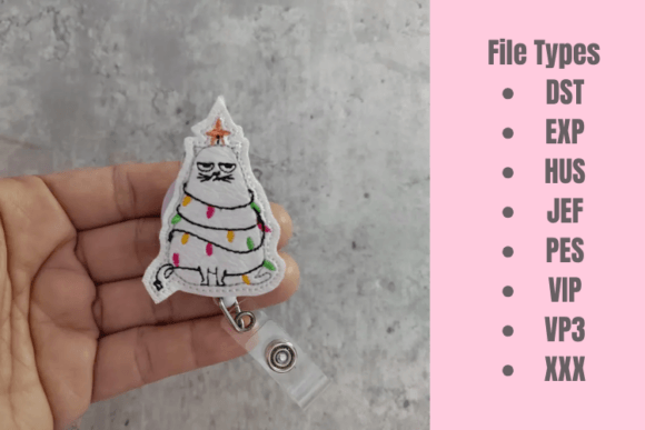 Grumpy Christmas Cat ITH Felties - Image 2