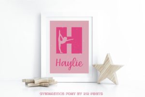 Alternative view of Gymnastics Font