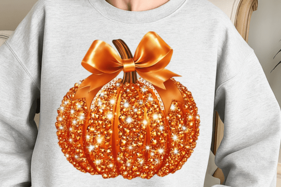 Halloween Disco Glitter Pumpkin PNG - Image 5