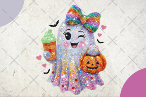 Halloween Rhinestones Ghost Spooky PNG