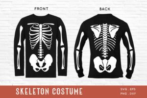 Alternative view of Halloween Skeleton Costume Svg Maternity