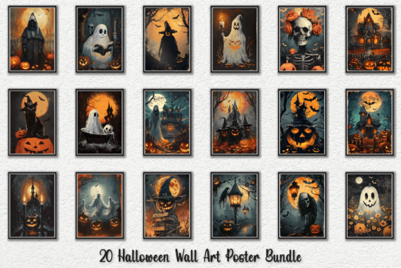 Halloween Wall Art Poster Bundle