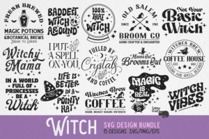 Alternative view of Halloween Witch SVG PNG Bundle