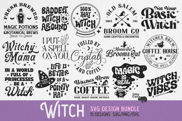 Alternative view of Halloween Witch SVG PNG Bundle