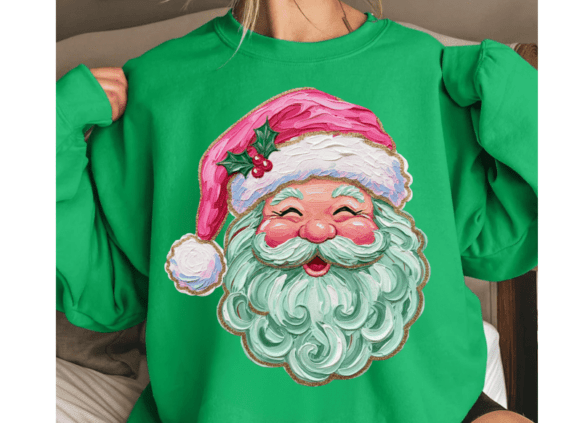 Hand-painted Retro Santa Christmas Png - Image 2