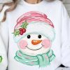 Hand-painted Retro Snowman Christmas Png