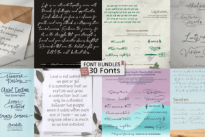 Alternative view of Handwritten Bundle Font