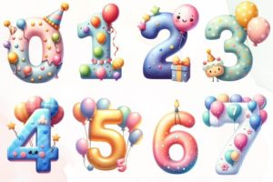 Alternative view of Happy Birthday Balloon Numbers Bundle
