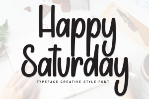 Happy Saturday Font Font