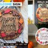 Happy Thanksgiving SVG Door Sign