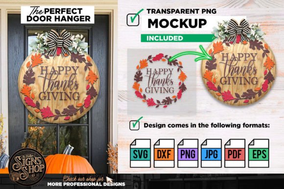 Happy Thanksgiving SVG Door Sign - Image 2