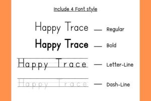 Alternative view of Happy Trace Font