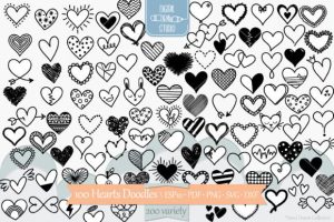Heart Doodles, Valentine, Love Icon