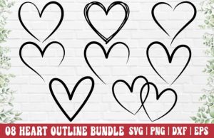 Heart Outline SVG PNG - Open Heart SVG