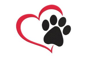 Heart Shape Love Dog Paw