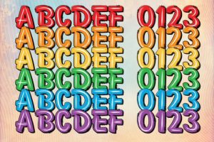 Alternative view of Hello School Font