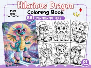 Hilarious Dragon Adult Coloring Pages