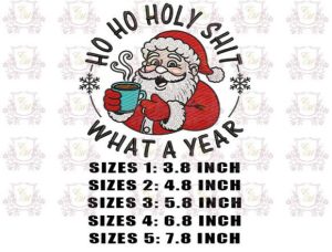 Alternative view of Ho Ho Ho Christmas Embroidery Design