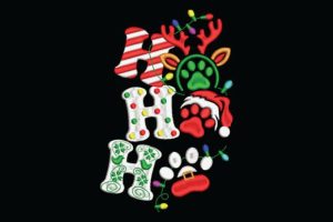 Ho Ho Ho Dog Paw Christmas