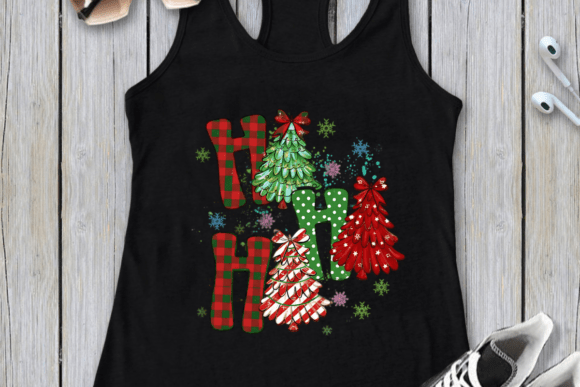 Ho Ho Ho Trees Coquette Christmas PNG - Image 7