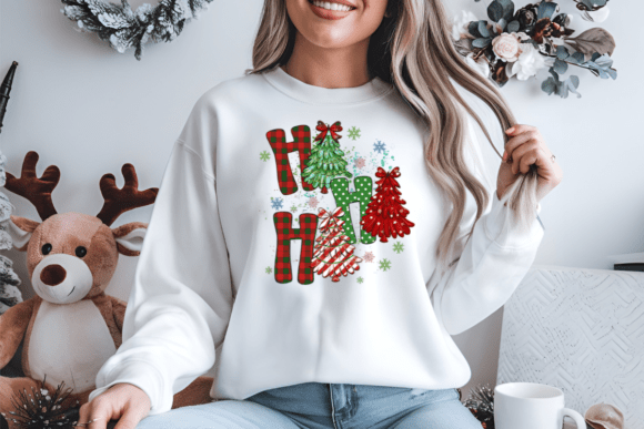 Ho Ho Ho Trees Coquette Christmas PNG - Image 9