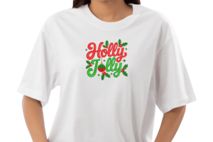 Alternative view of Holly Jolly Christmas Embroidery