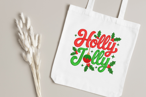 Holly Jolly Christmas Embroidery - Image 4