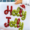 Holly Jolly Png Christmas Faux Yarn Png