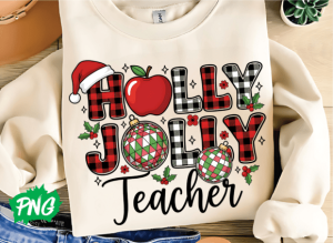 Holly Jolly Teacher Png,Merry Christmas