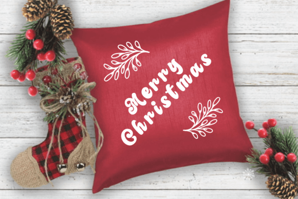 Holly Leaves Christmas Font - Image 6