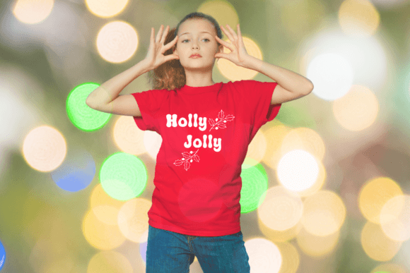 Holly Leaves Christmas Font - Image 8