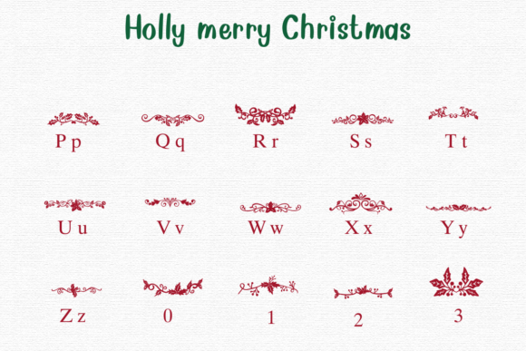 Holly Merry Christmas Font - Image 3