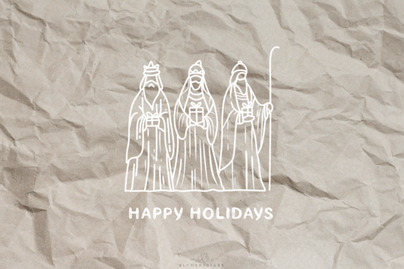 Holy Night Nativity Scene Line Art - Image 7