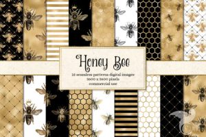 Honey Bee Digital Paper