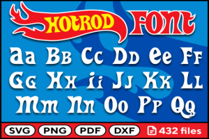 Hot Road Font Svg Png Pdf Dxf