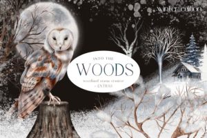 Huge Winter Woodland Scene Creator PNG