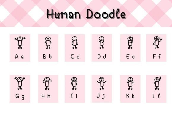 Human Doodle Font - Image 2