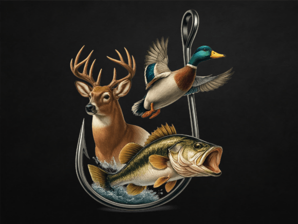 Hunting Fishing Farming Sublimation Png - Image 2