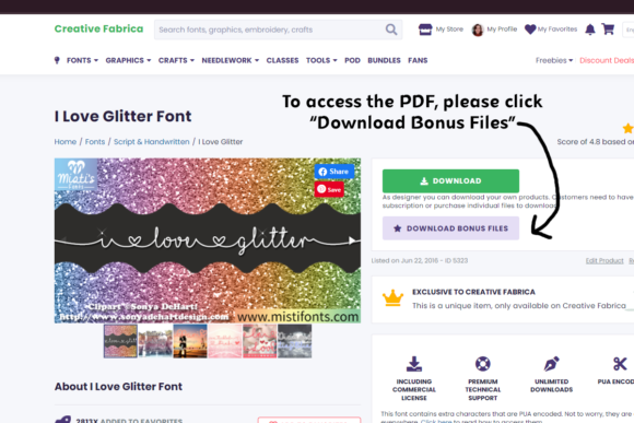 I Love Glitter Font - Image 2