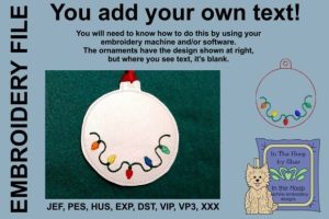 ITH Blank Christmas Ornament 1