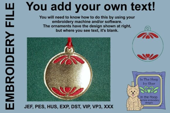 ITH Blank Christmas Ornament 5