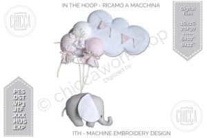 Alternative view of ITH Elephant Hanging with Balloons