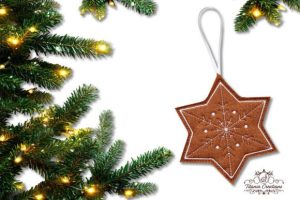 ITH Iced Gingerbread Star Ornament